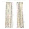 Greenland Home Fashions Chloe Window Panel Pair Pastel Floral Light Filtering Curtain Set with Tiebacks 84x84 Inch - 3 of 4