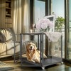 Artloge Modern Extra Large Heavy Duty Dog Crate Tempered Glass Pet Cage with Anti-Rust Aluminum Frame Lockable Casters & Spacious Interior - 3 of 4
