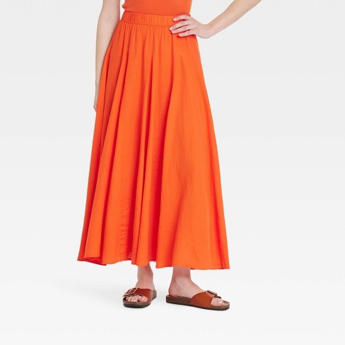 Women s Pull on A line Maxi Skirt Universal Thread Target