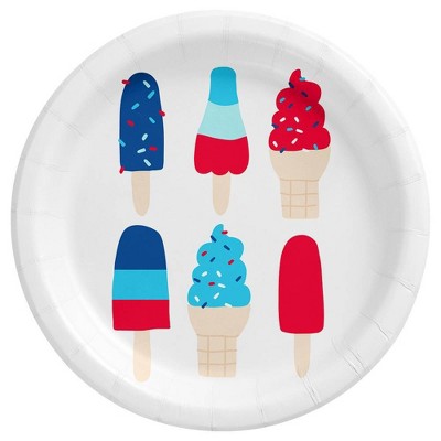 Photo 1 of 20ct Americana Snack Plate Popsicles White - Sun Squad 2PK
ONE PACKAGE IS OPEN SOME PLATES MISSING