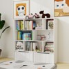 VYNXARIA Toy 2 Movable Drawers Storage Organizer, Multi-Functional Kids Bookcase, Children Book Shelf for Kids Room for Playroom, Classroo,-White - 3 of 4