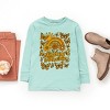 The Juniper Shop Anything Is Possible Daisies Youth Long Sleeve Tee - L - Seafoam - 3 of 4
