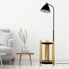 DOMETOUR Luxury Shelves Floor Lamp for Living Room, Matte Gold/Black, Metal Lampshade, Tall Industrial Design, Bedroom/Office (E26 Bulb Not Included) - 2 of 4