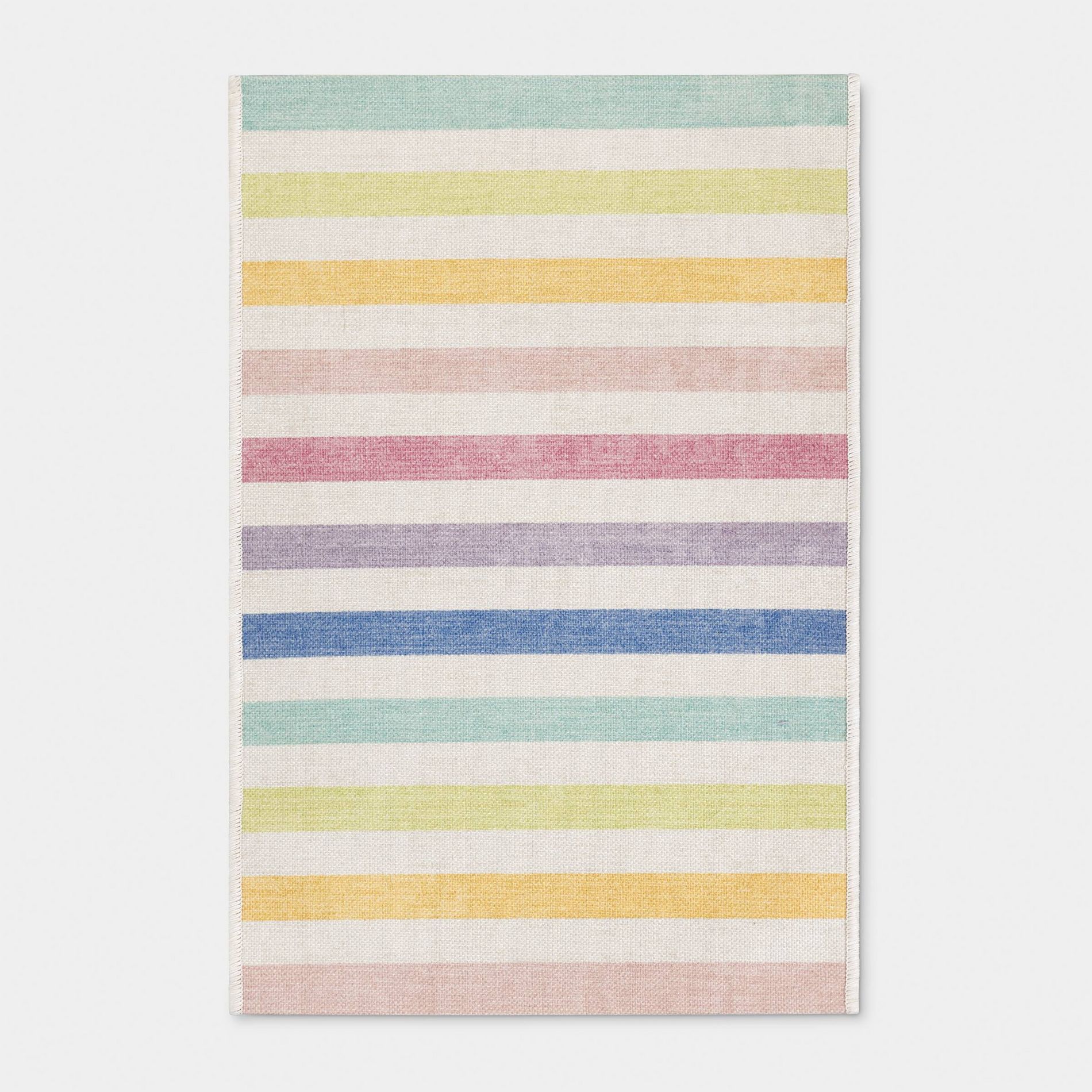 Easter Striped Scatter Accent Rug White - Room Essentials™