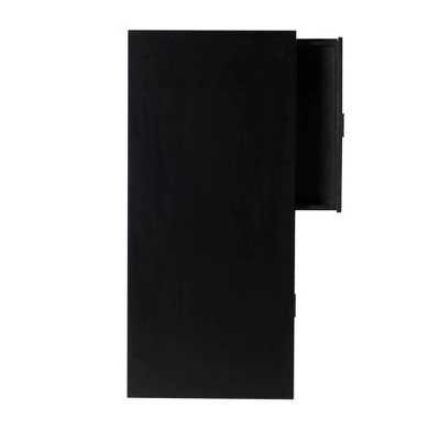 Sleek X-Framed Black Wood Writing Desk with Silver Hardware