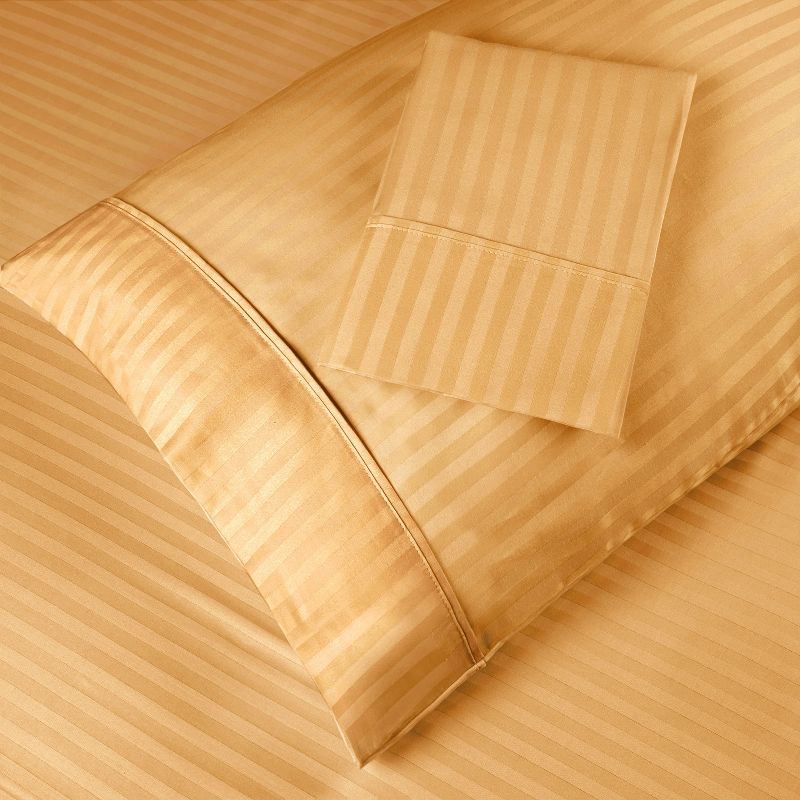 400 Thread Count Cotton Stripe 2 Piece Pillowcase Set by Blue Nile Mills, 2 of 6