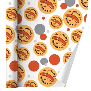 A Wiener Winner Is You Hot Dog Funny Humor Gift Wrap 30" x 72" - 1 of 4