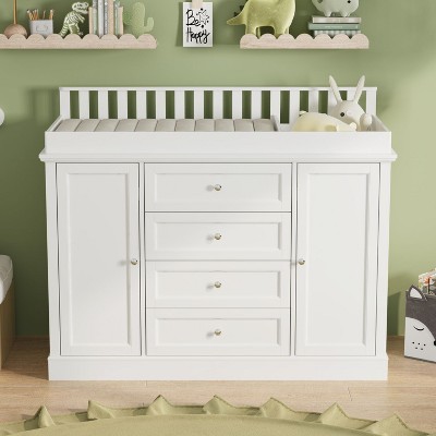 FUFU&GAGA Multi - Functional Changing Table Dresser: Ample Storage,Toxic - Free – Ideal for Baby Care
