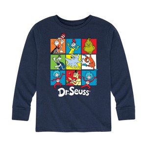 Boys' - Dr. Seuss - Character Grid Long Sleeve Graphic T-Shirt - 1 of 4