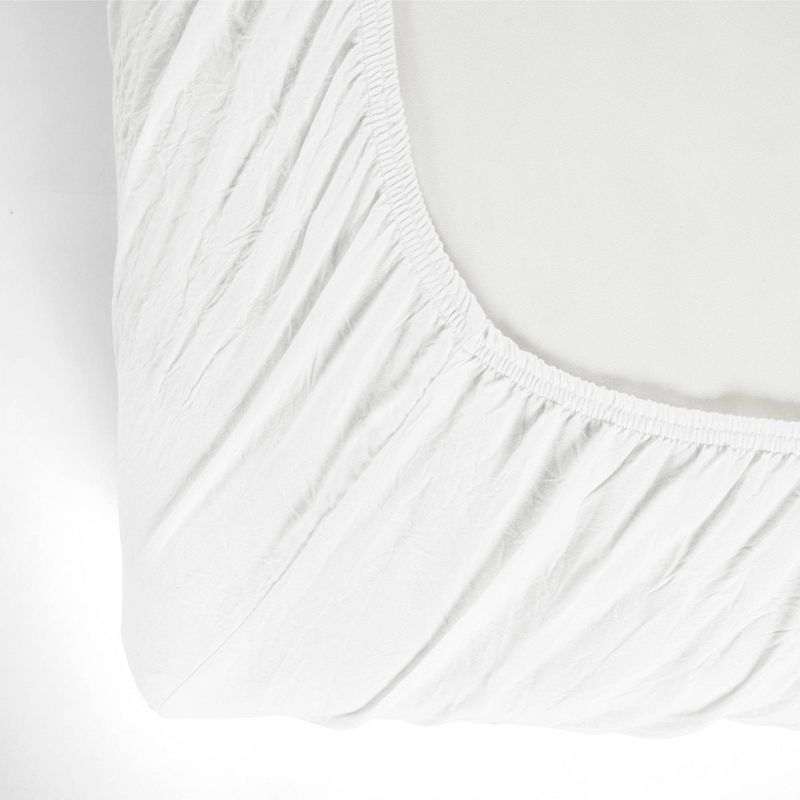 Lush D&#233;cor Crib Bedding Set Ravello Pintuck Embellished Soft Baby/Toddler - White - 3pc, 5 of 8