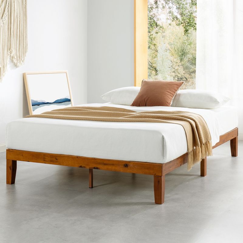 12" Naturalista Classic Solid Wood Platform Bed - Mellow, 1 of 12