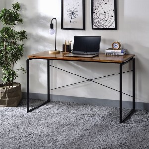 CAVINAS Industrial Style Writing Desk with Metal Sled Base,47" Wooden Office Desk for Home and Workspaces - 1 of 4