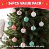 Joyfy Christmas Ornaments, DIY Art & Craft Christmas Tree Decorations Indoor, 12/24ct Blank White Hanging Balls for Xmas Party Favors Supplies - 4 of 4