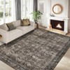 Machine Washable Soft Indoor Area Rugs Vintage Low Pile Non Slip Carpet for Bedroom Living Room Decor Bedside Bathroom Floor Mat - 4 of 4