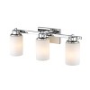Chloe Lighting Scarlett Contemporary 3 Light Chrome Finish Bath Vanity Light Etched White Glass 22" Wide - 3 of 4