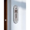 HomeRoots 12" X 4" Gray and Brown Handcrafted Mens Room Metal Wall Decor - 2 of 4