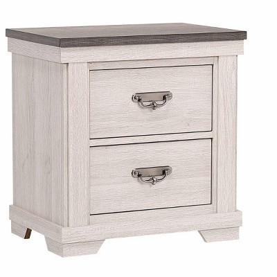 NicBex Nightstand with Drawers,Modern Side Table with Pulls and Wood Frame,Bedside Table for Bedroom,Living Room