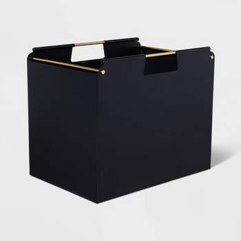 Plastic/Steel File Box Organizer Black - Threshold™