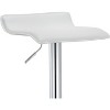 PAGED Counter Height Bar Stools White Upholstered Adjustable Counter Stools with Sturdy Base for Home Pub - 2 of 4