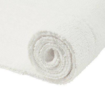 Ivory 20" x 20" Cotton Tufted Reversible Contour Bath Rug