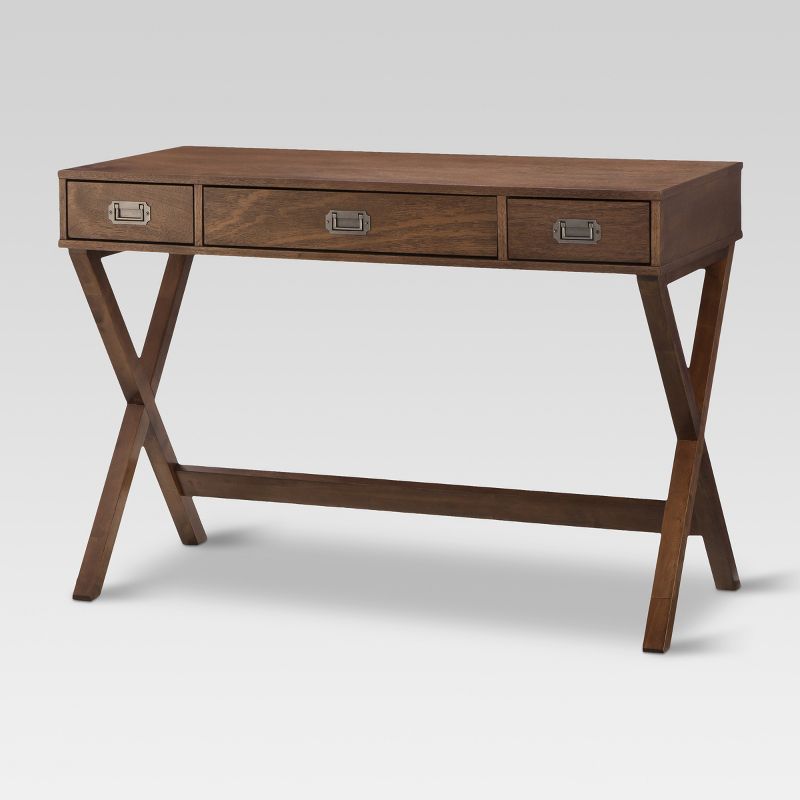 Campaign Wood Writing Desk with Drawers - Threshold™, 1 of 6
