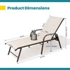 Pellebant Outdoor Lounger Aluminum Adjustable Chaise Lounge Chairs with Arms (Set of 2) - 3 of 4