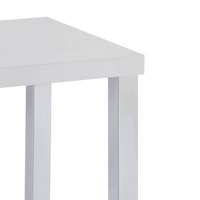 22&#34; Harta Accent Table White High Gloss/Chrome - Acme Furniture, 4 of 7