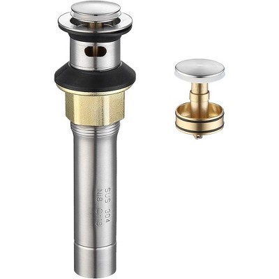 LOVMOR Pop-Up Drain Stainless Steel With Overflow Anti-Clogging for Vessel Sink