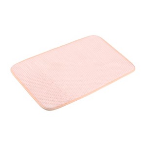 Unique Bargains Ultra Absorbent Fast Drying Microfiber Non-Slip Dish Drying Mat 19.69" x 14.97" Pink 2 Pcs - 1 of 4