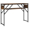 vidaXL Console Table with Shelf Smoked Oak 41.3 in.x11.8 in.x29.5 in. Engineered Wood - 2 of 4
