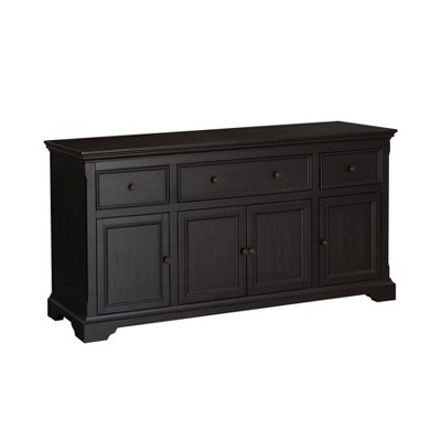 4 Door and 3 Drawer Console Antique Black - HomeFare