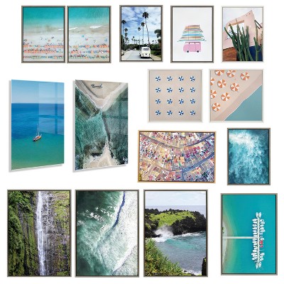 Large White Framed Scenic Maui Canvas Print