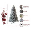 King Of Christmas Snow Flocked Hinged Artificial Christmas Tree Unlit King Flock Xmas Tree - 2 of 4