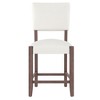 DSVIMOY Counter and Bar Stool Set of 4 Mid Century Modern Linen Upholstered Design for Dining or Kitchen Island, Off-White, 43"*23.25"*18.5" - 2 of 4