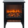 NicBex 15 Inch Freestanding Electric Fireplace 1400W Infrared Fireplace Stove with 3D Flame Effect/Mechanical Buttons,Easy to Use,Black - 2 of 4