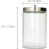 Mabis Decorative Glass Apothecary Jar with Metal Lid, 4.1x3.9x7" – Stylish Storage for Kitchen or Bathroom - 4 of 4