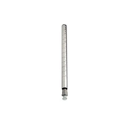 Quantum Storage Systems Post With Leveling Legs, 86"H, Numbered Grooves In 1" Increments