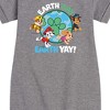 Girls' - Paw Patrol - Earth Day Yay Graphic Short Sleeve Fleece Dress - 2 of 4