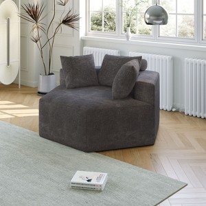 CENGHU Chenille Sponge Single Sofa, Sectional Sofa Lounge Chair, Modern Sleeper Chair for Living room Bedroom Office - 1 of 4