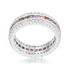 Slickblue Multicolor 1.75ct CZ Classic Eternity Band Ring for Women, Rhodium-Plated, Available in Sizes 5-10 - 2 of 4