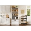 64.6" Tall Storage Cabinet, Kitchen Pantry Cabinet with 2 Drawers, Wood Food Pantry with Barn Doors and Adjustable Shelves,  for Kitchen, Dining Room - 2 of 4