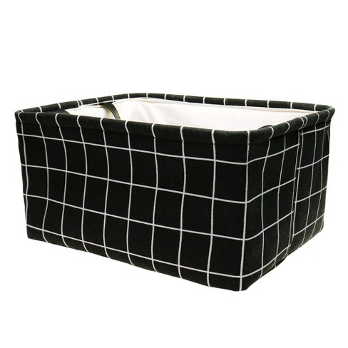 Fun Express 4 PC 10 Black Hexagon Woven Storage Baskets with Lid