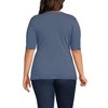 Lands' End Women's Elbow Sleeve Lightweight Jersey Side Tie Blouse - 2 of 3