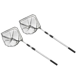 Unique Bargains Aluminium Alloy Telescopic Landing Pole Handle Folding Fishing Nets 2 Pcs - 1 of 4