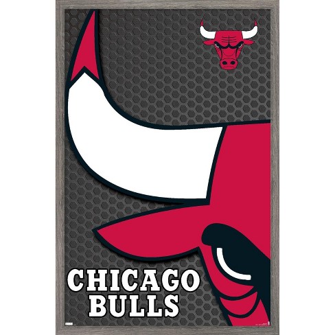 Trends International Nba Chicago Bulls - Maximalist Logo 23 Framed