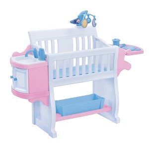 American Plastic Toys Kids My Very Own Nursery Baby Doll Playset with Crib, Pink - 1 of 3