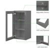 LOVMOR 15"W*12"D*30"H Plywood Kitchen Wall Cabinet without Glass in Shaker Grey - 3 of 4