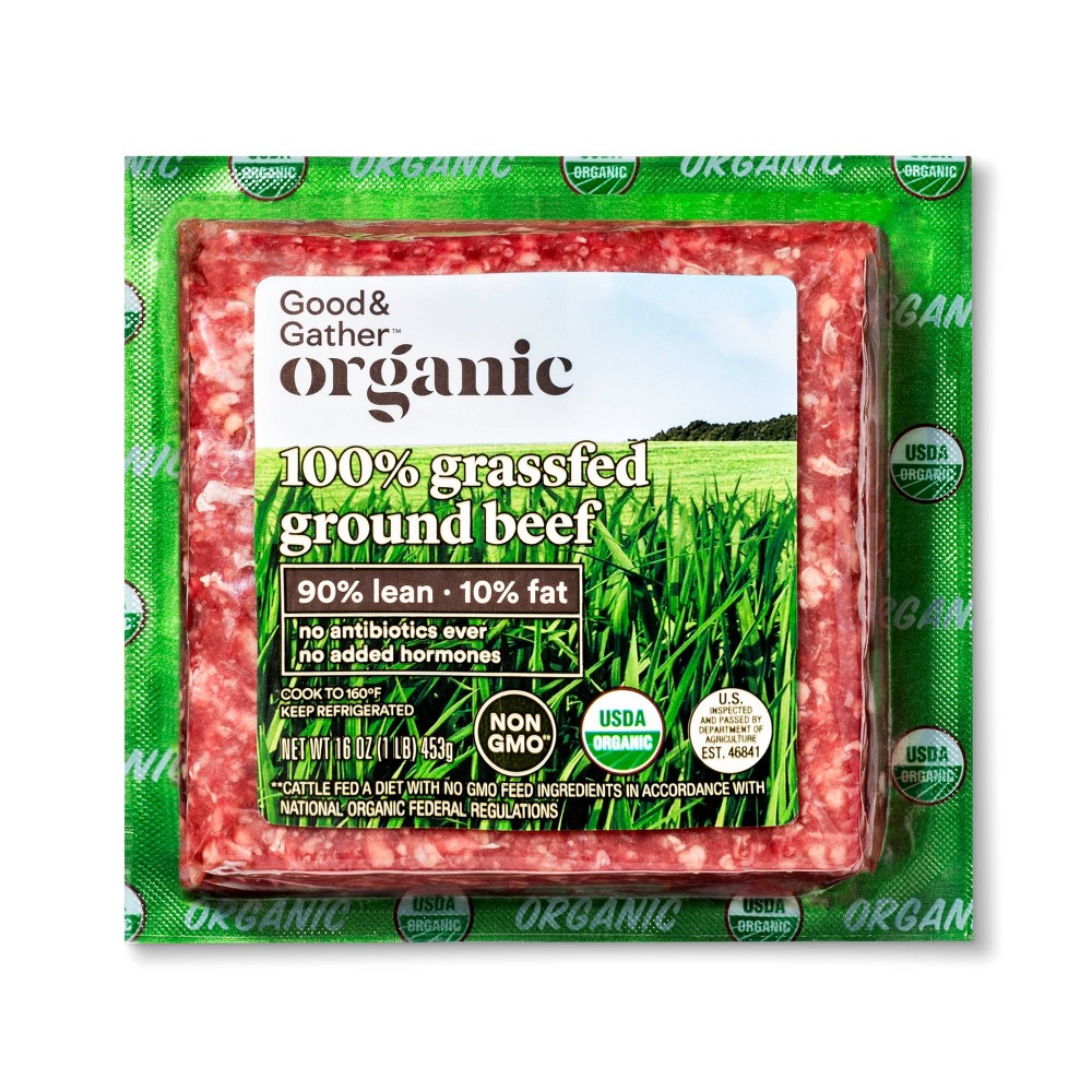 90% LEAN 10% FAT 100% GRASSFED GROUND BEEF