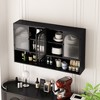 47.25" Four-door Glass Wall Cabinet Storage, Wall-mounted,Suitable for Kitchen, Living Room - 4 of 4
