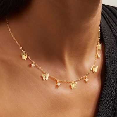 Turandoss 18K Gold Choker Necklace for Women Girls - Dainty Charm Necklaces Non Tarnish, Gold Jewelry for Women, Birthday Gifts for Girls, 15+2.5In
